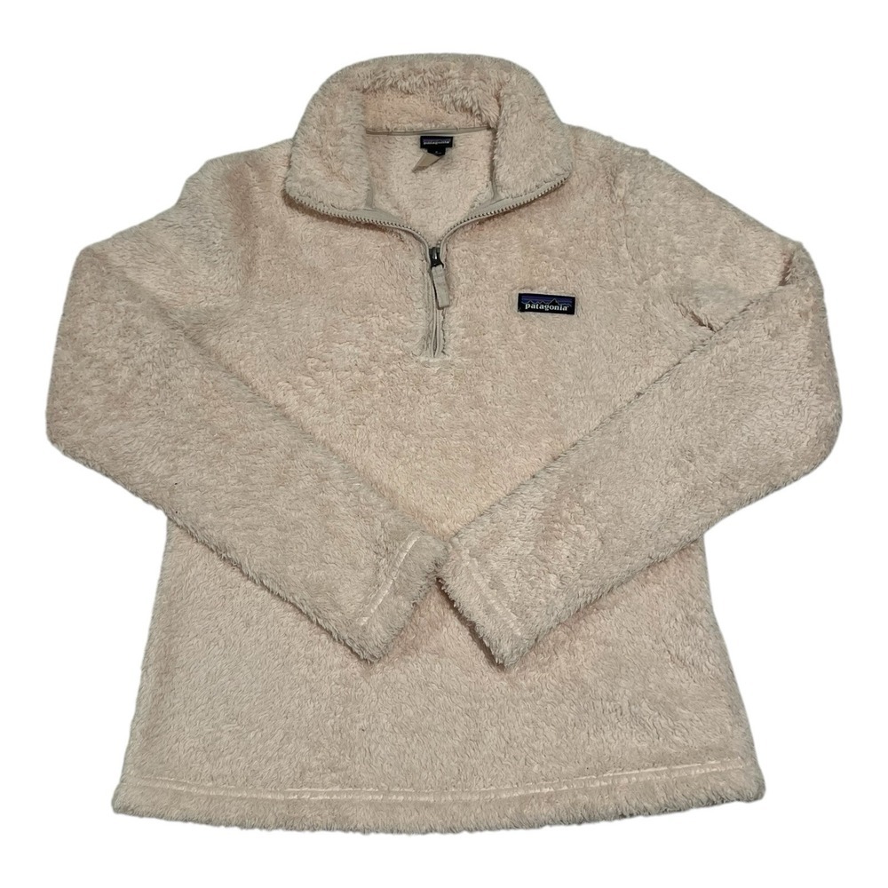 Patagonia Jacket Women's Size Small Light Pink‎ Fleece 1/4 Zip Pullover Jacket